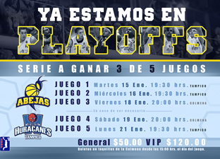 Abejas listo para enfrentar a Tampico en la primera ronda de playoffs