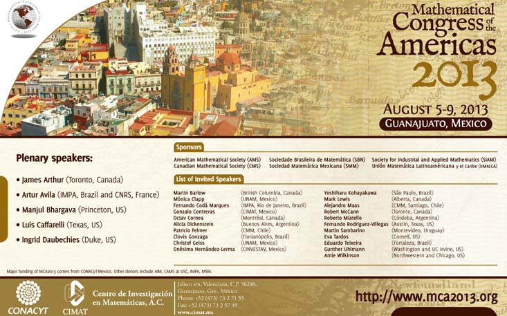 Guanajuato será sede del Congreso Matemático de las Américas