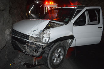 Accidente doble en túnel