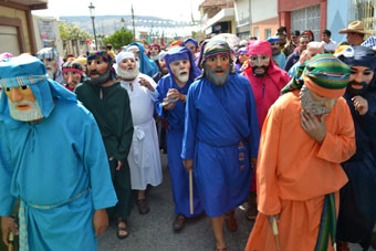Tradicional concurso de máscaras de La Judea