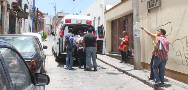 Lesionado español después de caer