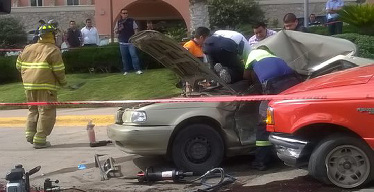 Otro choque en la Glorieta Santa Fe