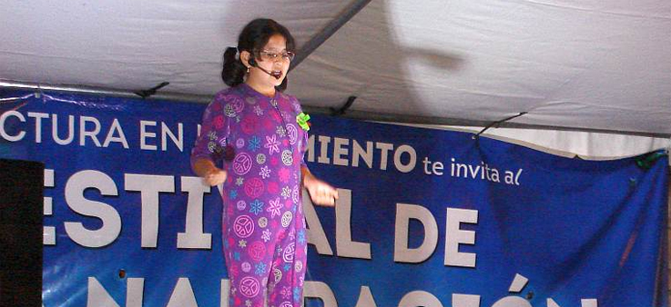 La Biblioteca Central Estatal recinto formador de niños y jóvenes narradores.
