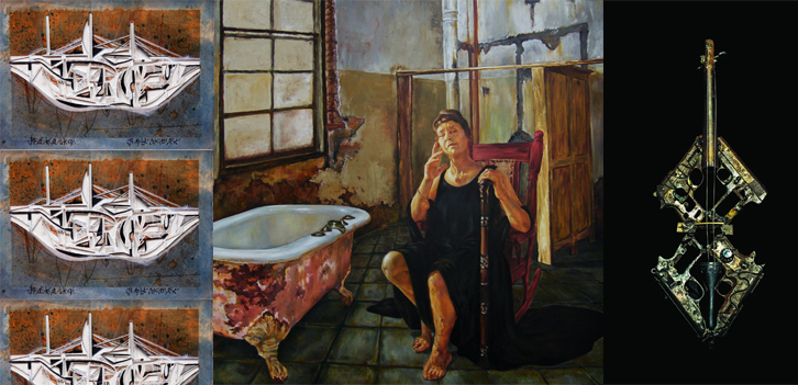 En el Museo del Pueblo de Guanajuato Carmen Chami, Pedro Reyes y Gabriel Macotela