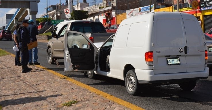Se registra choque frente al edificio de la Fuerzas de Seguridad Pública