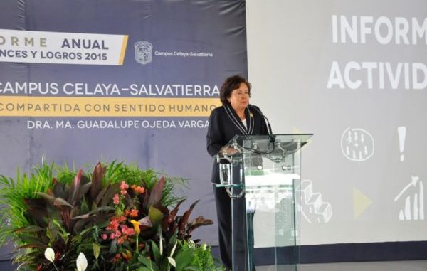 Rinde informe anual de labores la Dra. María Guadalupe Ojeda Vargas, Rectora del Campus Celaya-Salvatierra