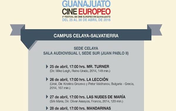 Llega el Ciclo de Cine Europeo al Campus Celaya-Salvatierra