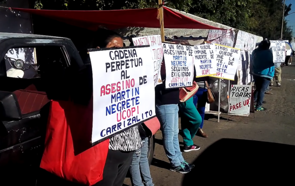 Piden justicia para su líder, ucopistas