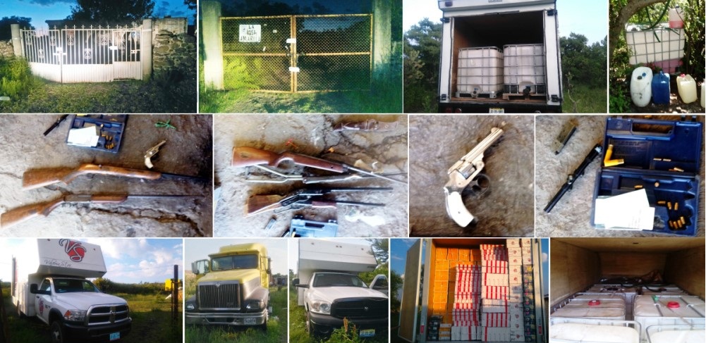 Decomisan combustible, ropa y vehículos robados