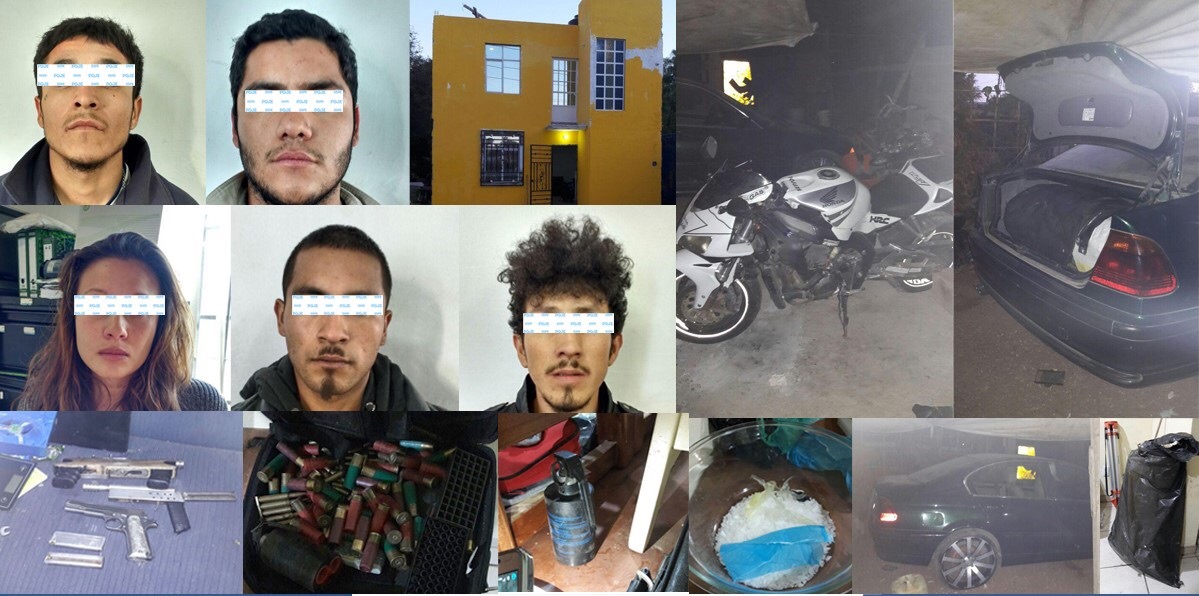 Detienen a cinco en la comunidad de Cuevas con armas y drogas