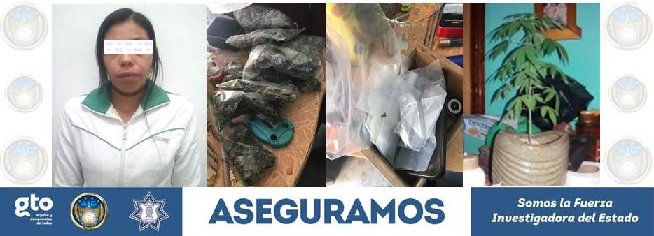 Detienen a mujer por portación de drogas