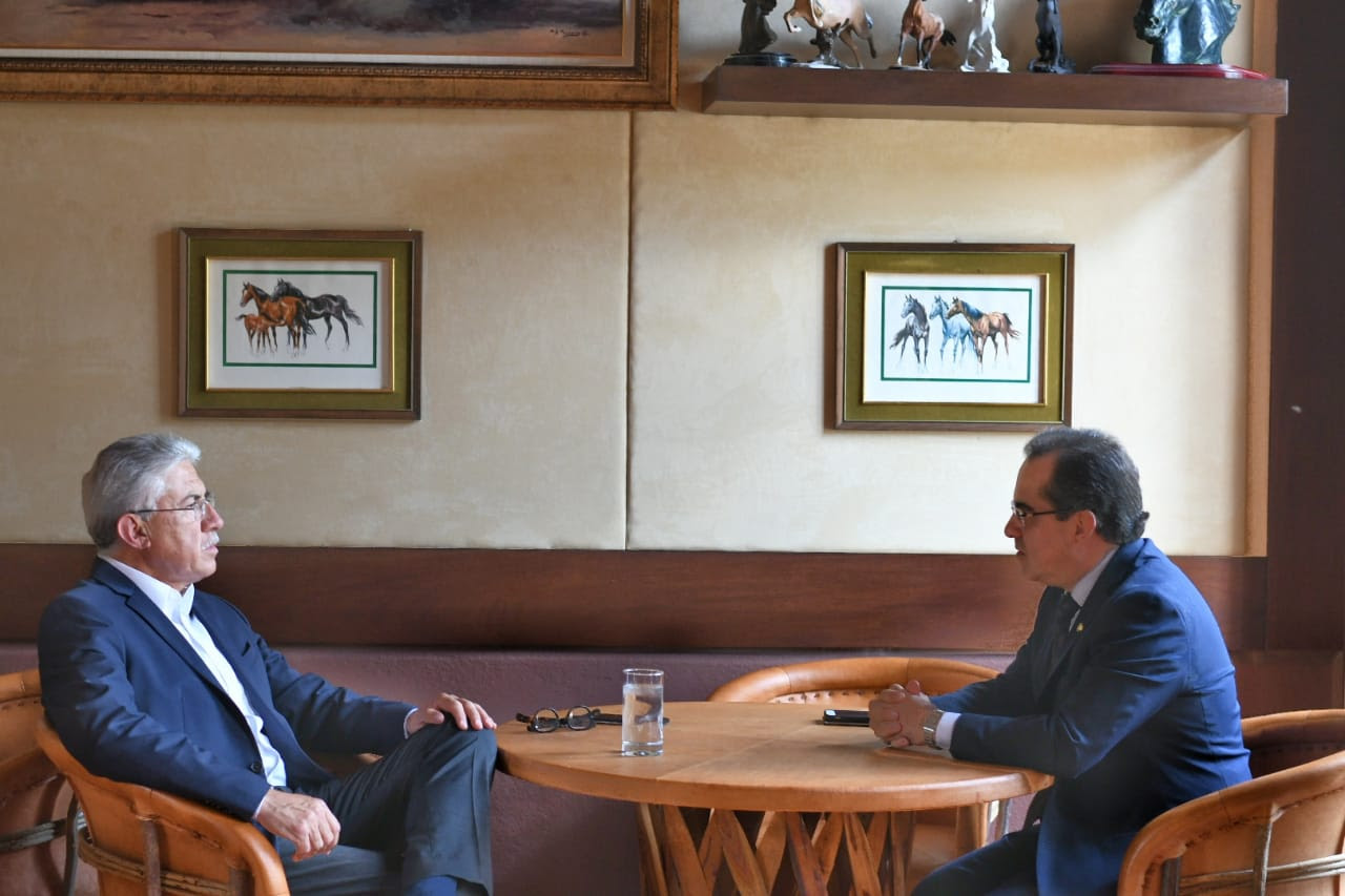 Se reúne Luis Ernesto Ayala Torres con el secretario de Gobierno Gustavo Rodríguez