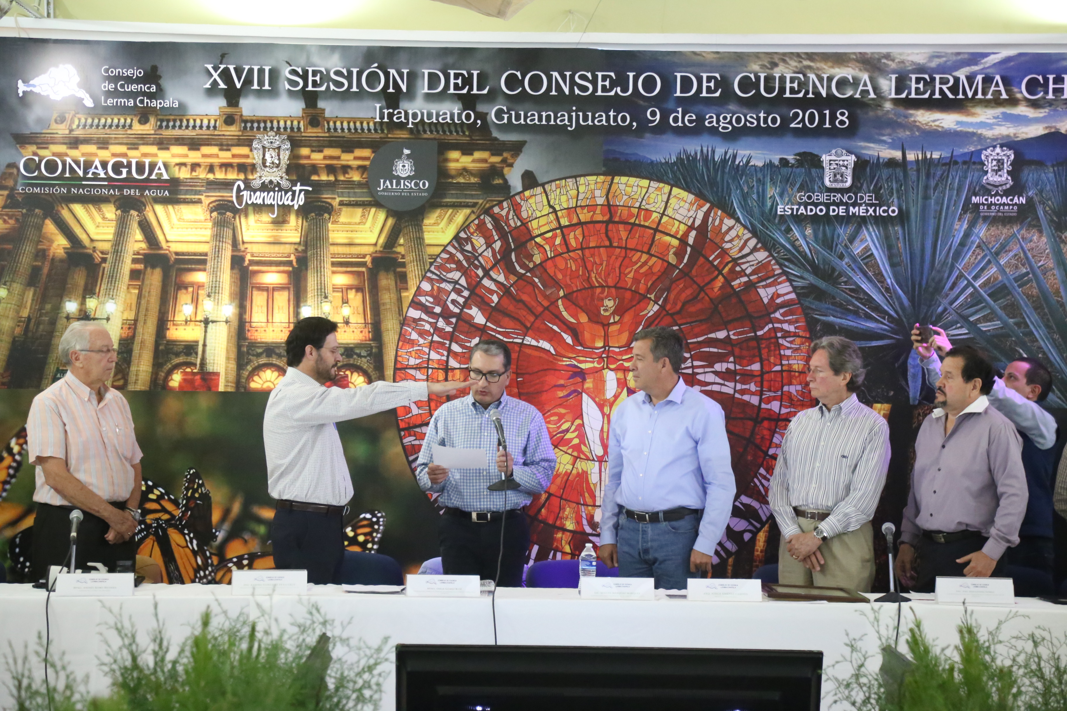 Coloca estado primera piedra de las oficinas del Consejo Cuenca Lerma-Chapala