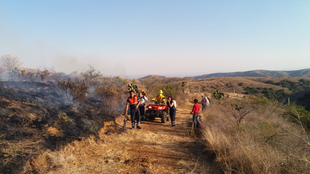Sofocan incendio forestal en las inmediaciones de La Huilota