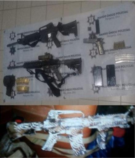 Liberan a 2 personas; aseguran poderoso arsenal