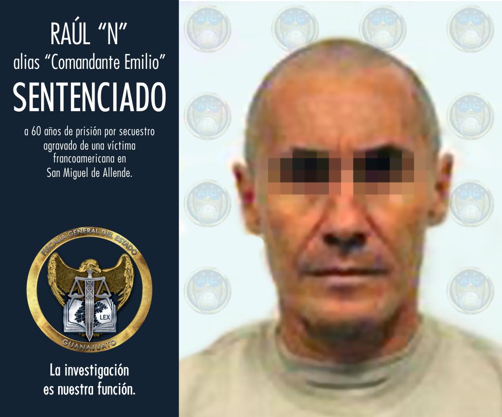 Dictan sentencia por 60 años al secuestrador ‘comandante Emilio’