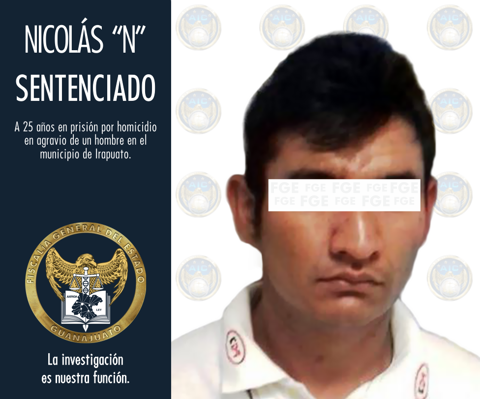 Homicida en Irapuato es condenado a 25 años de prisión