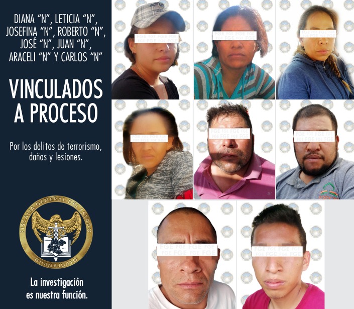 Vinculan a proceso a 8 por delitos de terrorismo