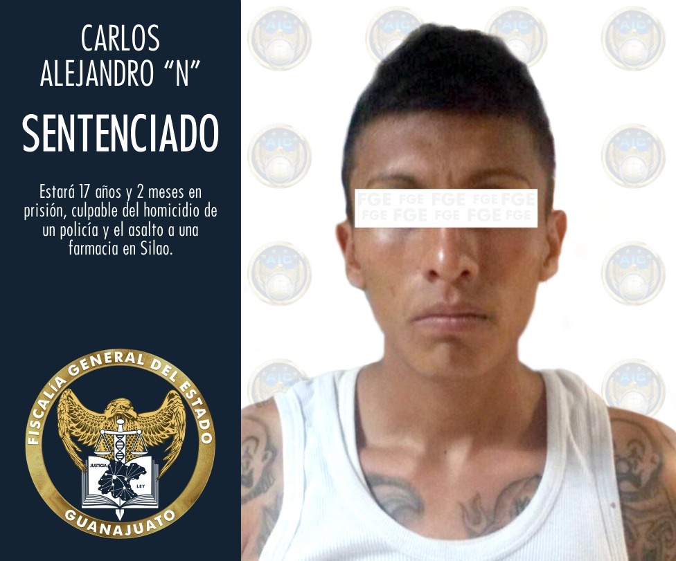 Envían a prisión a hombre que mató a policía en Silao