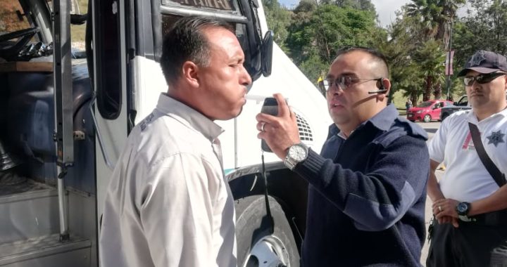 Aplican prueba de alcoholemia a operadores del transporte público