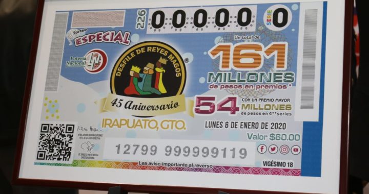 Emite la Lotería Nacional Billete Conmemorativo de la Cabalgata de Reyes de Irapuato
