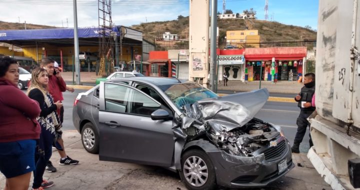Un herido en choque en el Euquerio Guerrero
