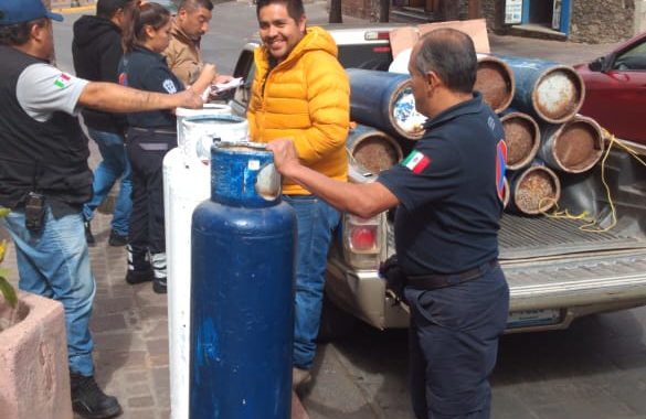 Decomisan 49 cilindros de gas en la vía pública