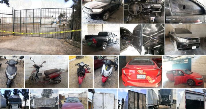 Catean inmuebles y aseguran autos y mercancía robada