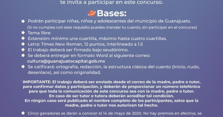 Convocan a concurso de cuentistas desde casa