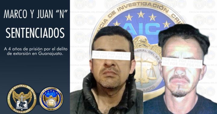 Dos extorsionadores capitalinos son sentenciados a 4 años de prisión
