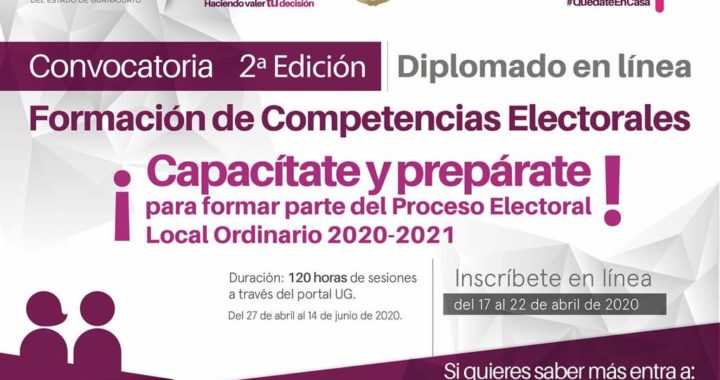 Invitan al diplomado de Formación de Competencias Electorales