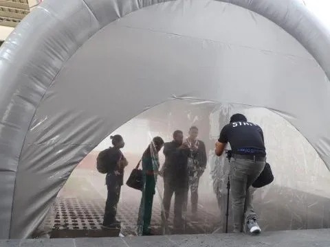 Uso de túneles sanitizantes y cubre bocas debe realizarse con precauciones