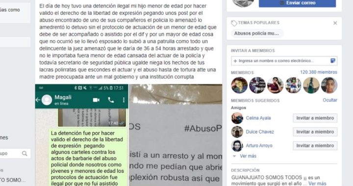 Denuncian detención ilegal de menor; interponen denuncia