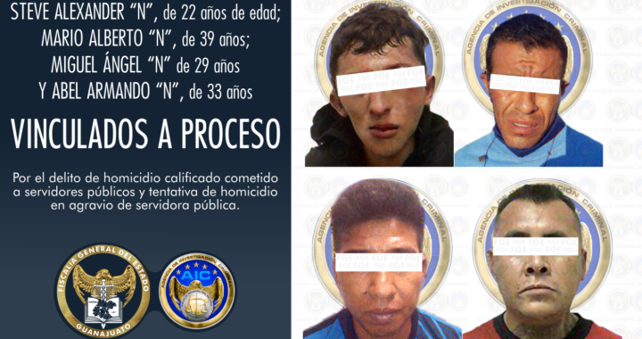 Imputa Fiscalía a 4 detenidos por homicidio de agentes en Celaya