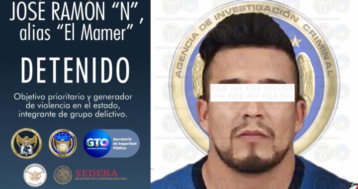 Detienen a ‘el mamer’ integrante de un grupo delictivo