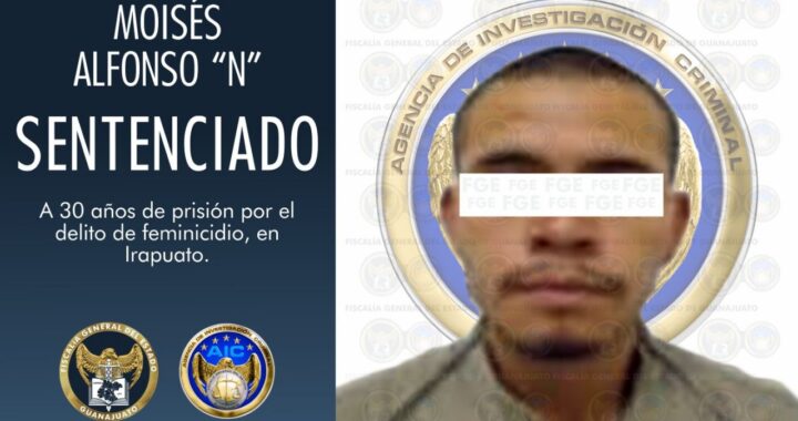 Sentencian a feminicida con 30 años de presión