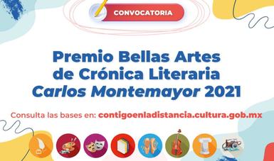 Secretaría de Cultura lanza convocatoria Premio Bellas Artes de Crónica Literaria Carlos Montemayor 2021