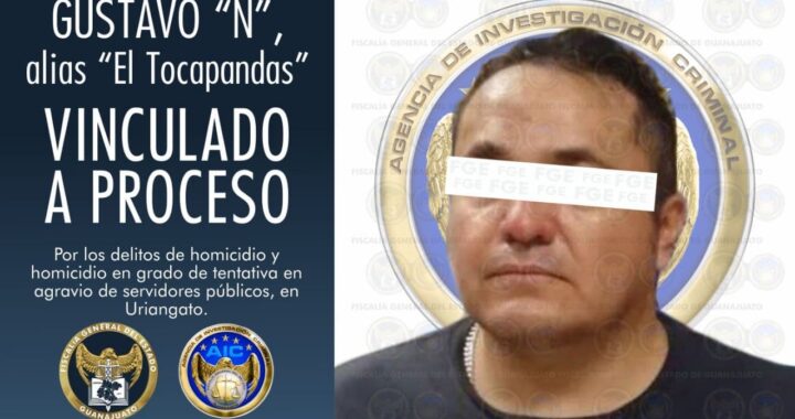 El Tocapandas” fue vinculado a proceso por el homicidio de una elemento de las FSPE Uriangato