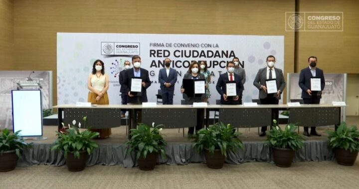 Firma Congreso convenio de colaboración con la Red Ciudadana Anticorrupción