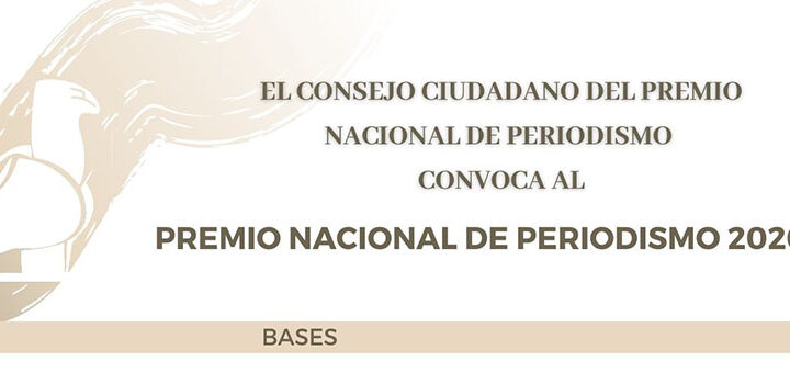 Invitan a participar en el Premio Nacional de Periodismo 2020