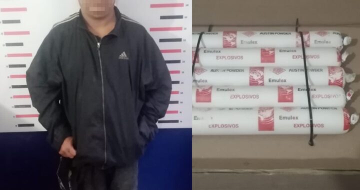 Detienen a hombre que pretendía extraer material explosivo de una mina