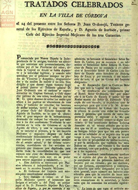 Los Tratados de Córdoba, preludio de la Consumación de la Independencia Nacional