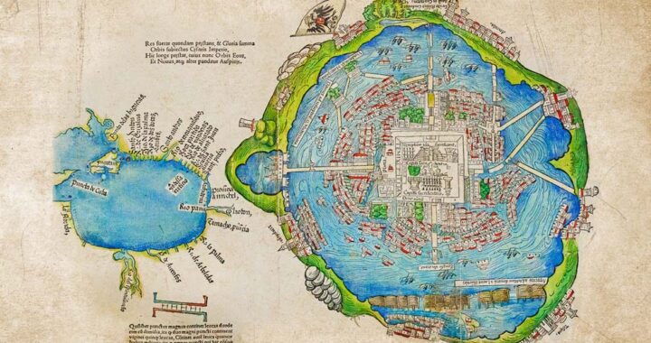 Facsímil del mapa de Cortés, el más antiguo de Tenochtitlan*