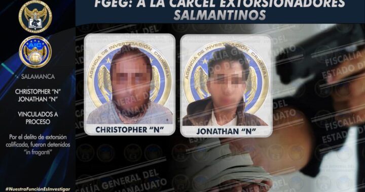 Dos extorsionadores fueron capturados mientras exigían a sus víctimas el “pago de una cuota”