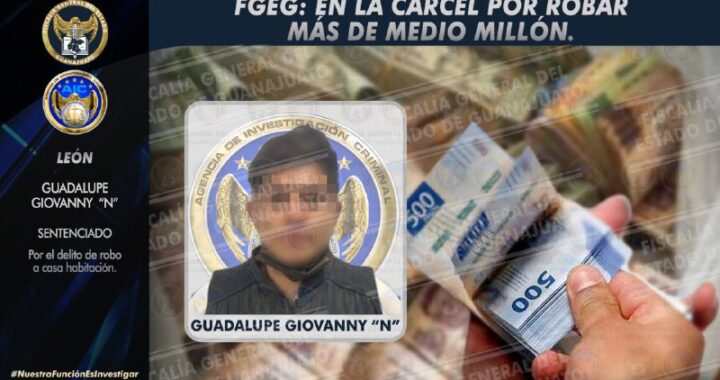 Tras robar más de medio millón de pesos, ‘El Ratón vaquero’ pasará 6 años en la cárcel