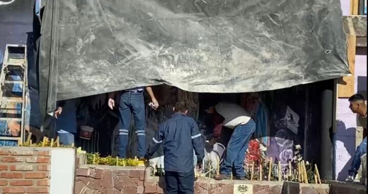 Dañan mural de Santa Fe Klan