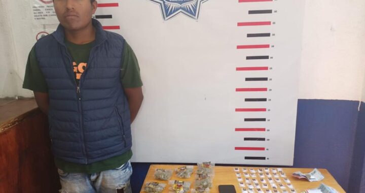 Detienen a hombres con arma y drogas