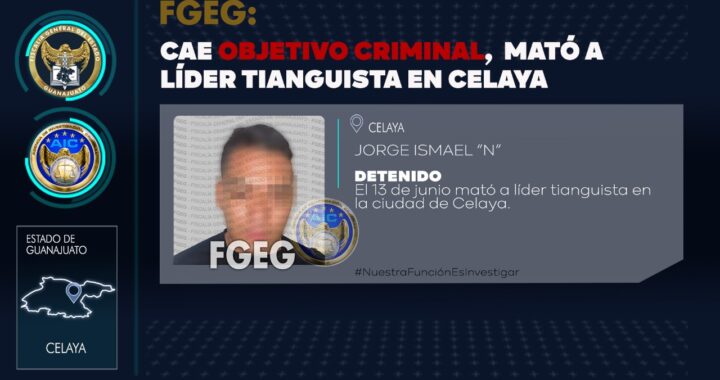 Objetivo generador de violencia ha sido detenido