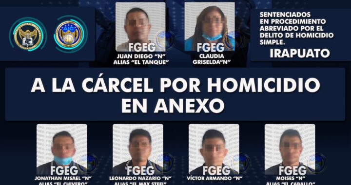 Seis personas son encarceladas por el homicidio de un interno en un anexo de Irapuato