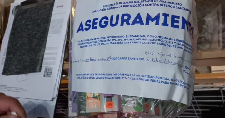 Decomisa Salud 226 vapeadores y 4 cigarros electrónicos durante Cervantino